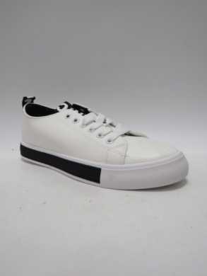 Buty sportowe damskie na płaskim (36-41) BK-21 WHITE/BLACK