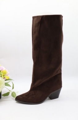 Kozaki damskie na obcasie (36-41) 52255 BROWN