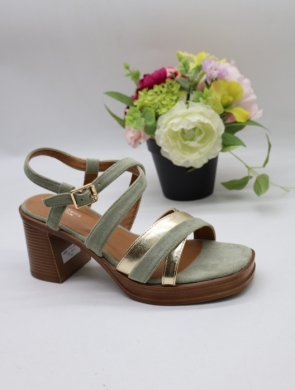 Sandały damskie na obcasie (36-41) S273 GREEN