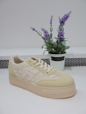 Buty sportowe damskie na płaskim (36-41) WX189 YELLOW