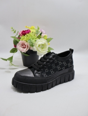 Buty sportowe damskie na płaskim (36-41) JS1155 BLACK