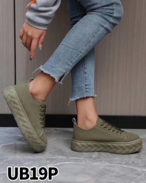 Trampki damskie na koturnie (36-41) UB19P GREEN
