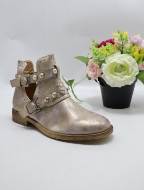 Botki damskie na płaskim (36-41) F5900 GOLD
