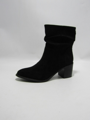 Botki damskie ocieplane na obcasie (36-41) F6303 BLACK