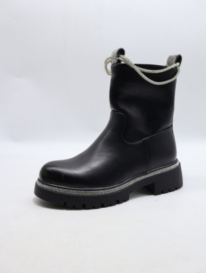 Botki damskie na płaskim (36-41) 9538A BLACK
