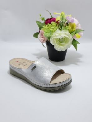 Klapki damskie na koturnie (36-41) 0531 SILVER