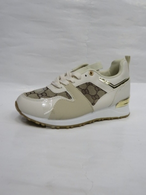 Buty sportowe damskie na płaskim (36-41) 8907 BEIGE