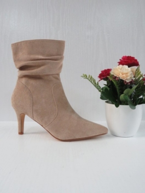 Botki damskie na szpilce (36-41) 9208-01 BEIGE