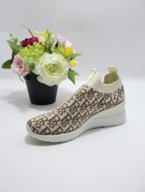 Buty sportowe damskie na koturnie (36-41) FJHY-1 BEIGE