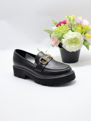 Mokasyny damskie na płaskim (36-41) YDF-25A BLACK