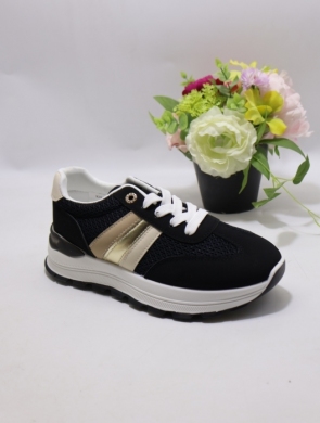 Buty sportowe damskie na płaskim (36-41) 88-117 BLACK