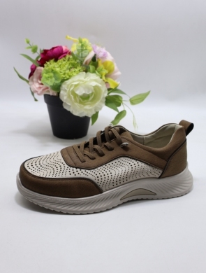 Buty sportowe damskie na płaskim (36-41) BK-620 BROWN