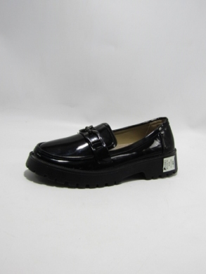 Półbuty damskie na płaskim (36-42) 26105-21 BLK