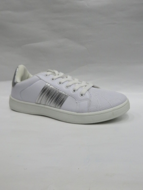 Buty sportowe damskie na płaskim (36-41) DS9-319 WHITE/SILVER
