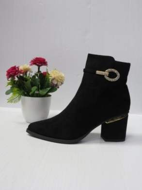 Botki damskie ocieplane na obcasie (36-41) BM89 BLACK