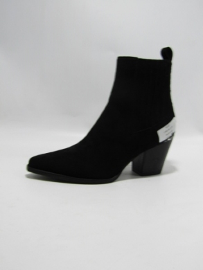 Botki damskie ocieplane na obcasie (36-41) C856 BLACK