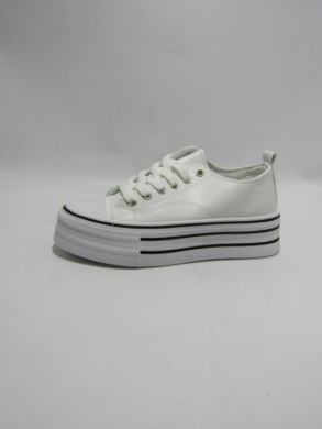 Trampki damskie na płaskim (36-41) SW009 WHITE