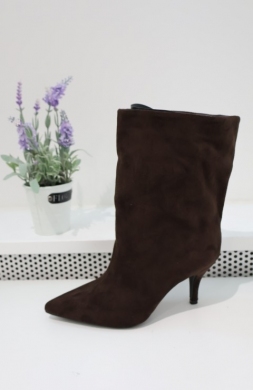 Botki damskie na szpilce (36-41) 2569 BROWN