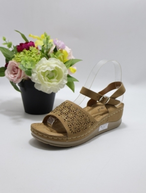 Sandały damskie na koturnie (36-41) 8-129 CAMEL