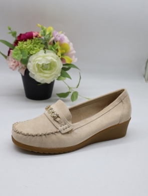 Mokasyny damskie na koturnie (36-41) GS58 BEIGE