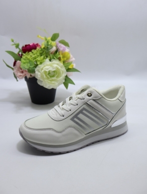 Buty sportowe damskie na płaskim (36-41) 0-112 WHITE