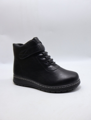 Botki damskie ocieplane na płaskim (36-41) 60955 BLACK