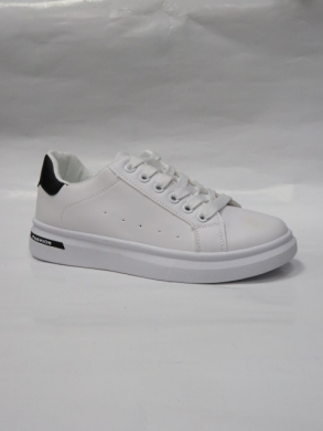 Buty sportowe damskie na płaskim (36-41) BO-721 WHITE/BLACK/PU
