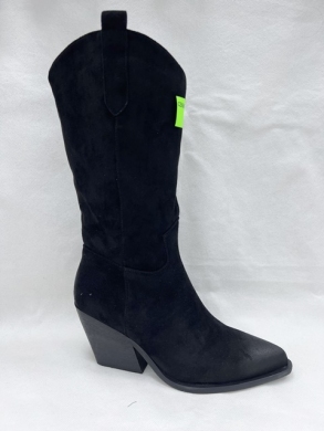 Kozaki damskie na obcasie (36-41) 4439 BLACK
