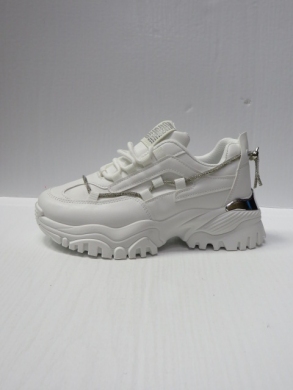 Buty sportowe damskie na płaskim (36-41) WW052 WHITE