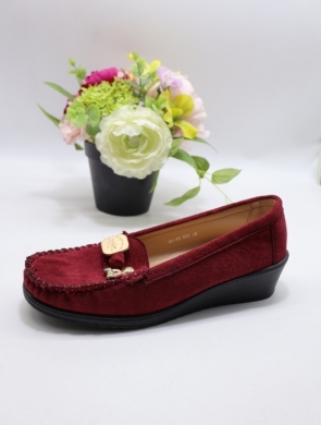 Mokasyny damskie na koturnie (36-41) Q-15 RED