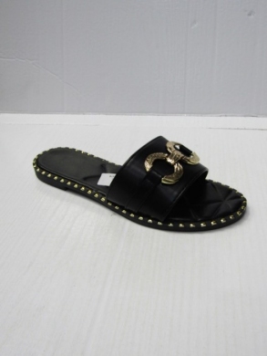 Klapki damskie na płaskim (36-41) DM93 BLACK