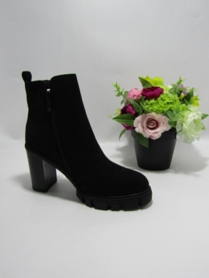 Botki damskie ocieplane na obcasie (36-41) 168-515 BLACK