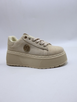 Buty sportowe damskie na płaskim (36-41) B2172 BEIGE