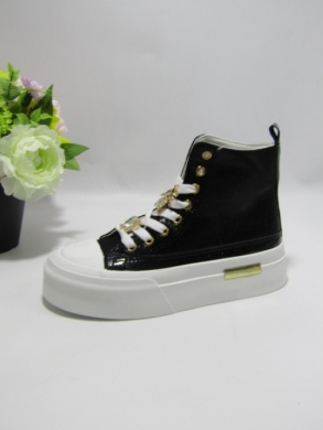 Trampki damskie na płaskim (36-41) SP527 BLACK