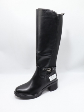 Kozaki damskie ocieplane na obcasie (36-41) FR697 BLACK