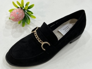 Mokasyny damskie na płaskim (36-41) 28880 BLACK