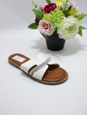 Klapki damskie na płaskim (36-41) GH5138 WHITE