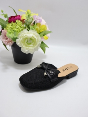 Klapki damskie na płaskim (36-41) 9717 BLACK