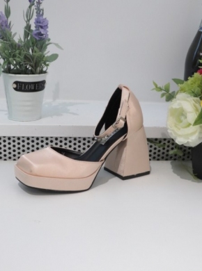Sandały damskie na obcasie (36-41) J010 BEIGE
