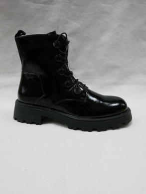 Botki damskie ocieplane na płaskim (36-41) 22009B BLACK