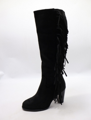 Kozaki damskie na obcasie (36-41) CHC-510 BLACK
