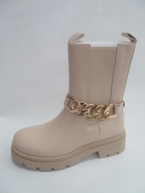 Botki damskie jesienne na płaskim (36-41) JW137 BEIGE