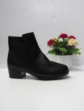 Botki damskie ocieplane na obcasie (39-43) DJF-51 BLACK