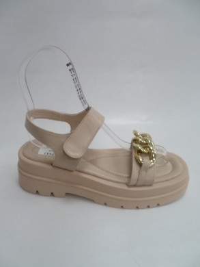 Sandały damskie na koturnie (36-41) K72 BEIGE
