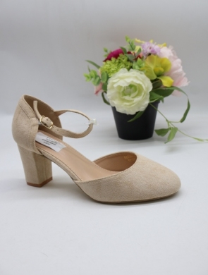 Sandały damskie na obcasie (36-41) B8336 BEIGE