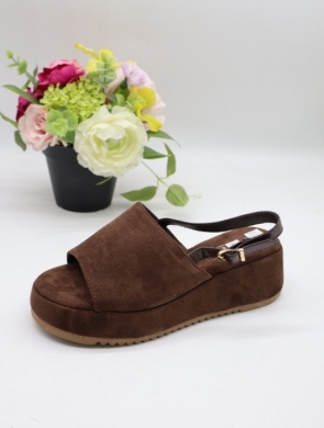 Sandały damskie na płaskim (36-41) MO-3621 BROWN