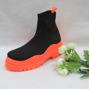 Botki damskie na płaskim (36-41) 222 ORANGE