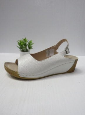 Sandały damskie na koturnie (36-41) C9904-12A SILVER