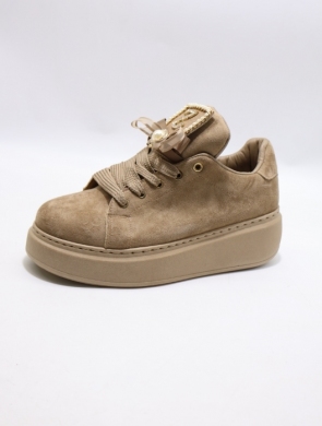 Buty sportowe damskie na płaskim (36-41) GA8813-3 KHAKI