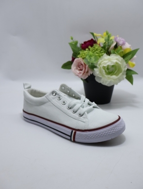 Trampki damskie na płaskim (36-41) 77078-3 WHITE